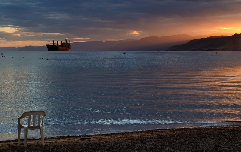 Sunset&nbsp;-&nbsp;�����, ����, ���� ����,&nbsp;Eilat sunset red sea beach colorful seascape ship resort.&nbsp;����� ��&nbsp;���� �������. ������: NIKON D7000