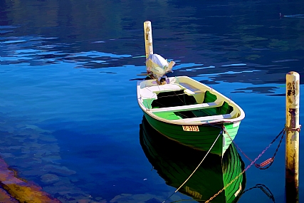 עיטור ירוק לאגם כחול