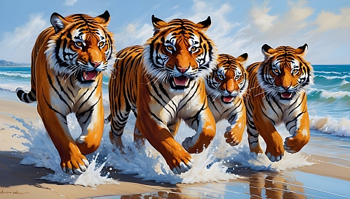 Tigers in pursuit