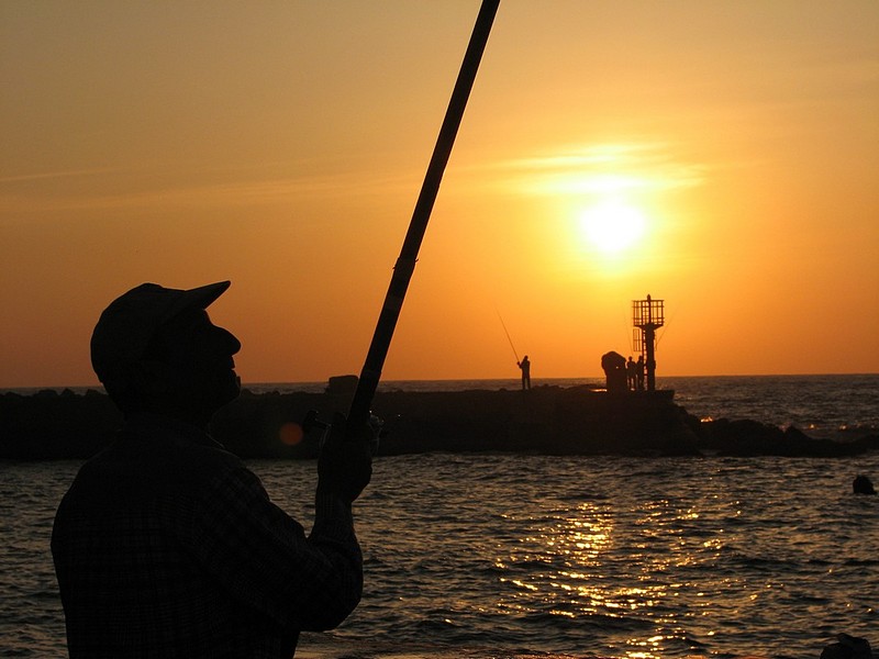 דייג בנמל יפו