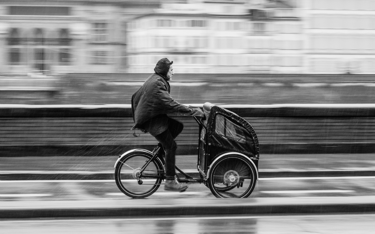 A child bike trailer i