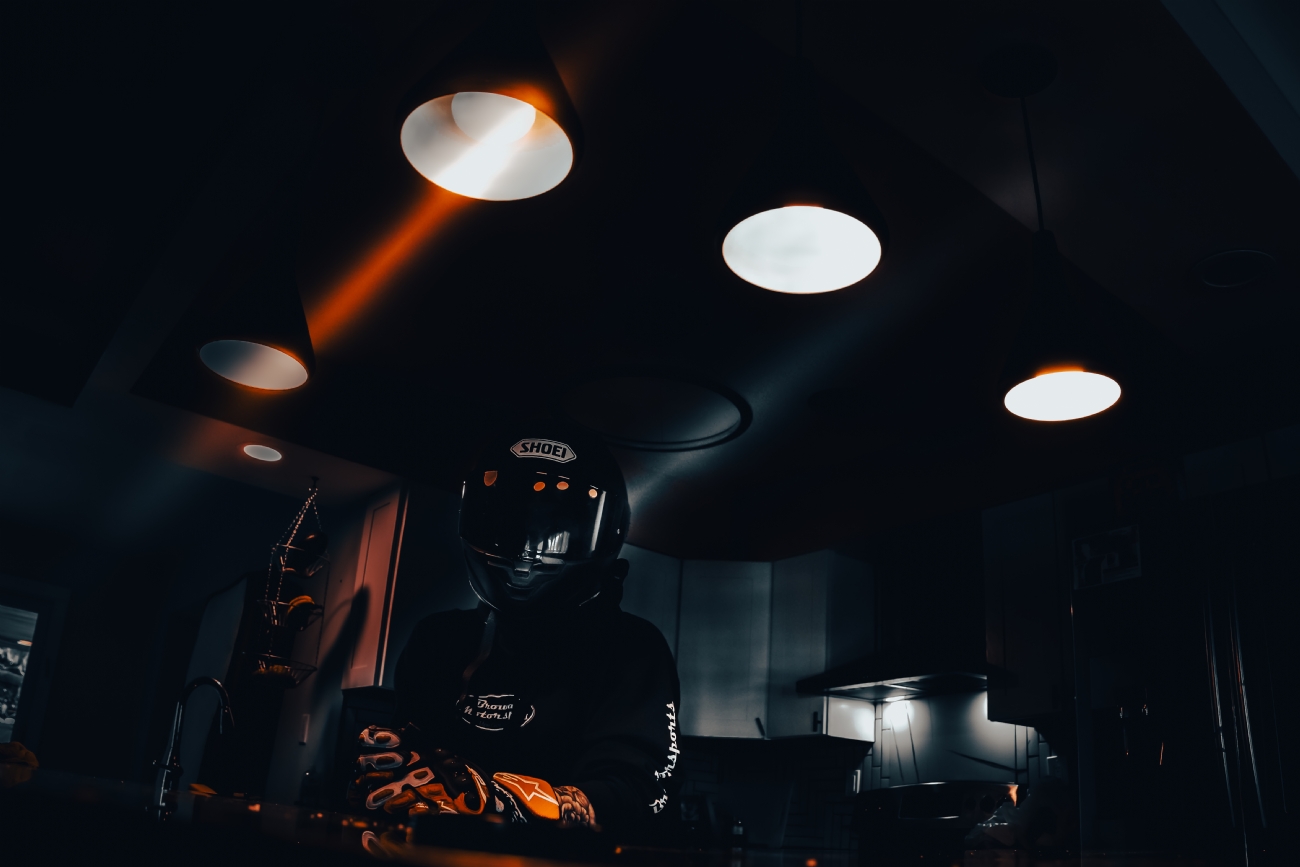 Riding to the kitchen