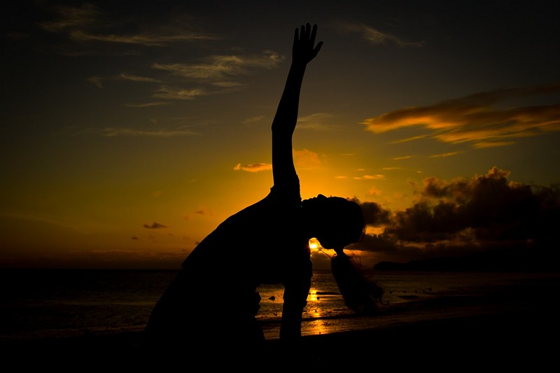Yoga at sunrise