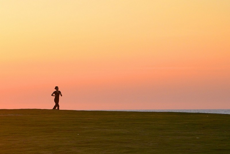 A sunset runner