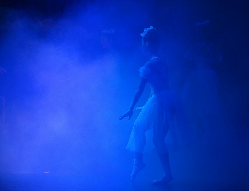 Dancers in  haze