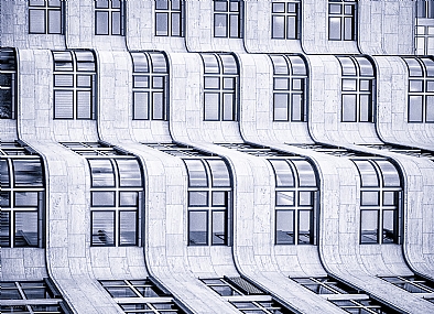 גלים | גל ארכיטקטורה בניין מבנה של ברלין גרמניה תמונה שחור לבן