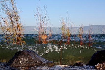 גלים בכנרת