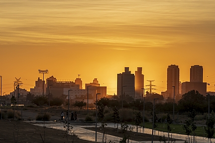שקיעה מעל באר-שבע