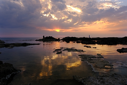 דייגים בשקיעה