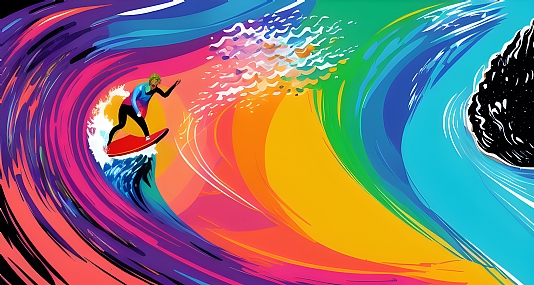 גלישת גלים קסומה