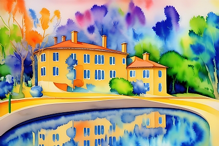 בית ובריכה סמוך לחורשה