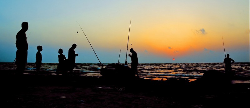 סוף היום בים