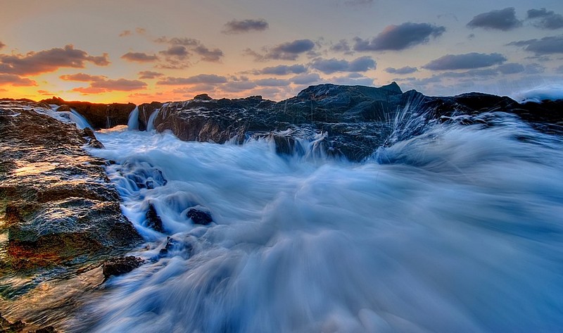התנפצות  בשקיעה